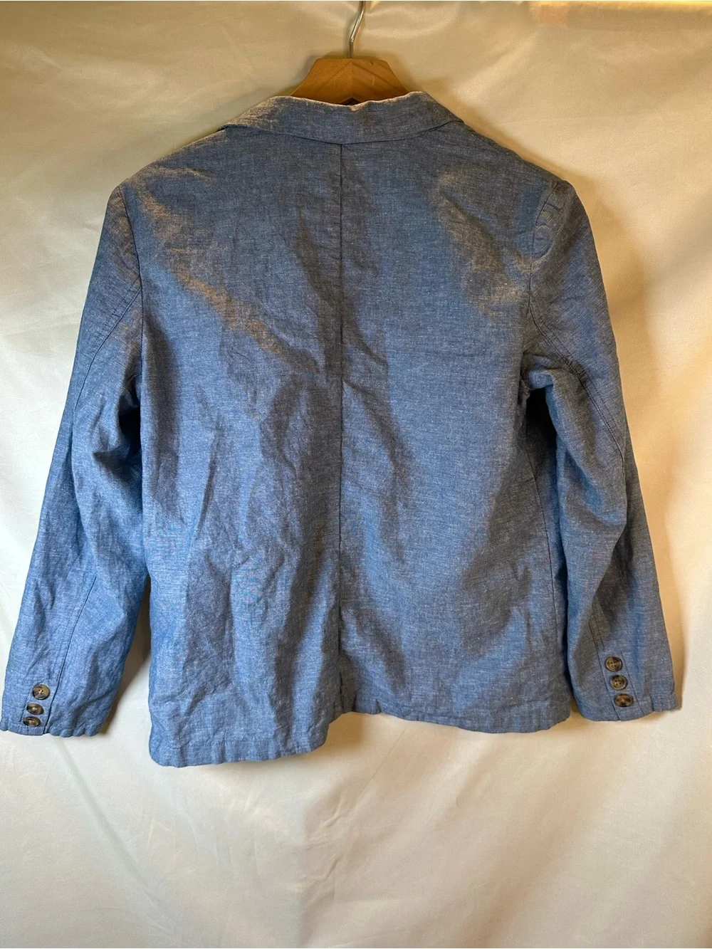 Cat & Jack boys Chambray Blue Linen-Blend Blazer preppy classic 10/12